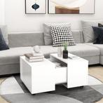 vidaXL Salontafel 60x60x38 cm bewerkt hout wit, Huis en Inrichting, Tafels | Salontafels, 50 tot 100 cm, Verzenden, Nieuw, 50 tot 100 cm