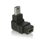 USB Mini B naar USB Mini B haakse adapter / zwart, Nieuw, Ophalen of Verzenden