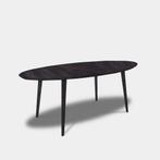Tafel Ovaal Eikenhout - Konisch - Dark Grey, Huis en Inrichting, Tafels | Eettafels, Nieuw
