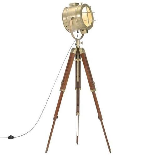 Massief Mangohouten Vloerlamp - Tweedekansje! Stijlvol &..., Huis en Inrichting, Lampen | Vloerlampen, 100 tot 150 cm, Nieuw, Ophalen of Verzenden
