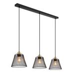 Hanglamp BAKU 20.0 cm 3-lichts Zwart, Zwart, Nieuw, Ophalen of Verzenden, Metaal