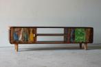 Tv meubel retro sixties duurzaam sloophout bootjes Bali, Nieuw, 150 tot 200 cm, Minder dan 100 cm, 25 tot 50 cm