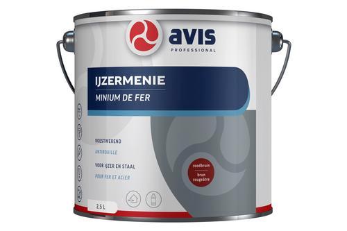 Avis IJzermenie Roodbruin 2,5 liter, Doe-het-zelf en Verbouw, Verf, Beits en Lak, Nieuw, Ophalen of Verzenden