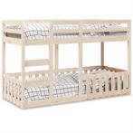 vidaXL Stapelbed massief grenenhout 75x190 cm, Verzenden, Nieuw, Bruin, Hout