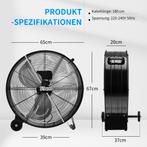 2dekans | Coast Trommelventilator - 3 Snelheden - 180cm, Fietsen en Brommers, Fietsen | Driewielers, Ophalen of Verzenden, Zo goed als nieuw