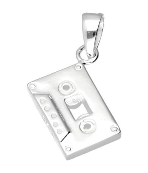 Zilveren Cassettebandje kettinghanger, Sieraden, Tassen en Uiterlijk, Kettinghangers, Verzenden
