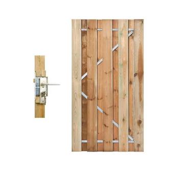 Tuindeur stalen frame geïmpregneerd hout beschikbaar voor biedingen