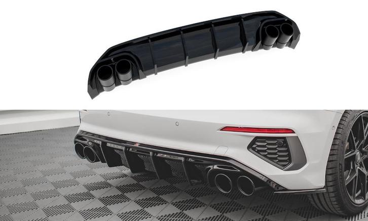 Maxton Aggressive Diffuser voor Audi A3 8Y S line Sportback, Auto-onderdelen, Carrosserie en Plaatwerk, Nieuw, Audi, Achter, Bumper