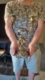 Kandelaber (2) - Verguld brons - Bronzen kandelaars, Antiek en Kunst