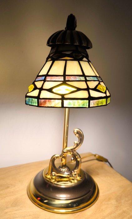 Tafellamp - Metaal, Kleurglas - Tiffany-stijl, Antiek en Kunst, Curiosa en Brocante