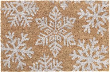 deurmat kokos - sneeuwvlokken - 60 x 40 cm - antislip - beschikbaar voor biedingen