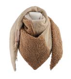 Sjaal - Teddy plain - Camel, Kleding | Dames, Damesdingetjes, Verzenden, Nieuw, Sjaal