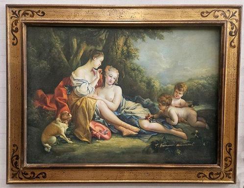 T. Akerman (XX), da François Boucher - Allegoria della, Antiek en Kunst, Kunst | Schilderijen | Klassiek