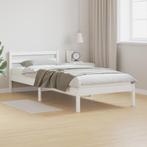 vidaXL Bedframe met hoofdbord massief grenenhout wit 90x220, Huis en Inrichting, Slaapkamer | Bedden, Verzenden, Nieuw, Wit, Hout