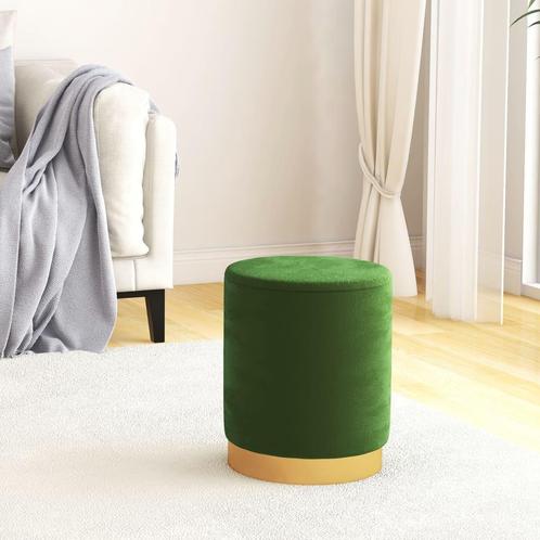 vidaXL Hocker met opbergruimte rond fluweel groen, Huis en Inrichting, Stoelen, Nieuw, Verzenden