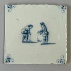 Tegel - Delftsblauwe kinderspeltegel “Zuigertje” – twee
