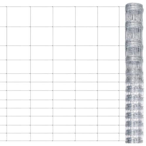vidaXL Hek 50x1,5 m gegalvaniseerd staal zilverkleurig, Tuin en Terras, Schuttingen, Nieuw, IJzer, 1 tot 2 meter, Verzenden