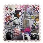 Ad van Hassel (1953) - Luxury Art Stamp - Hommage to Banksy, Antiek en Kunst, Kunst | Schilderijen | Modern