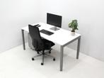 Complete werkplek - verstelbaar bureau - bureaustoel, Gebruikt, Ophalen of Verzenden