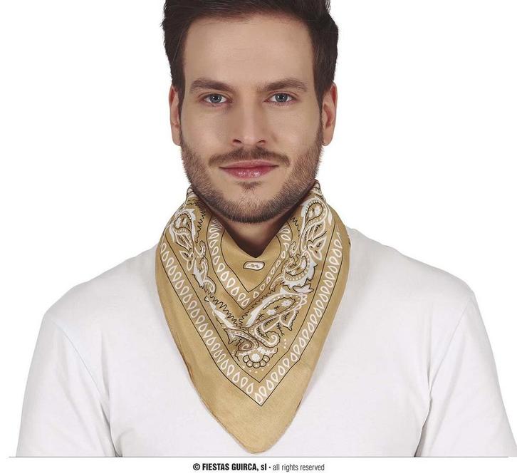 Sjaaltje Beige Zakdoek Denim, Hobby en Vrije tijd, Feestartikelen, Nieuw, Ophalen of Verzenden