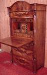 Antiek Biedermeier mahonie houten klep secretaire buro Art