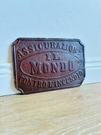 Il Mondo - Wandbord - Latta - Placca Assic. Il Mondo, Antiek en Kunst
