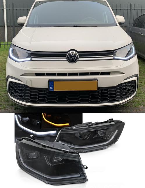 LED Koplampen | Volkswagen | Caddy 2020- | Zwart, Auto-onderdelen, Verlichting, Nieuw, Volkswagen, Verzenden