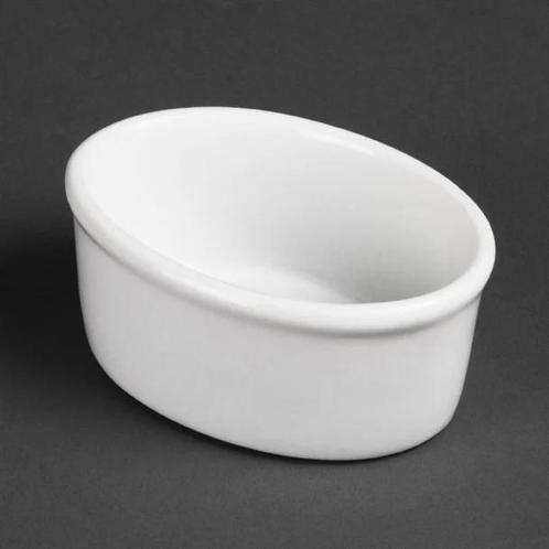 Whiteware ovale ramekins | Porselein | 10,5Øcm | 12 stuks, Zakelijke goederen, Horeca | Overige, Verzenden
