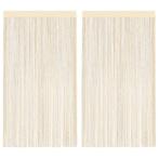 vidaXL Draadgordijnen 140x250 cm crème 2 st, Verzenden, Nieuw, Crème