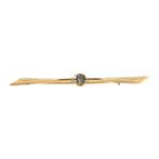 Gouden broche met roosdiamant 14 krt, Ophalen of Verzenden, Nieuw