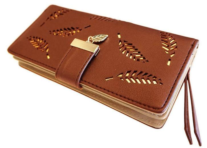 ZILOU Portemonnee Clutch Portefeuille Beurs Bruin [TIP!], Sieraden, Tassen en Uiterlijk, Portemonnees, Bruin, Nieuw, Overige merken