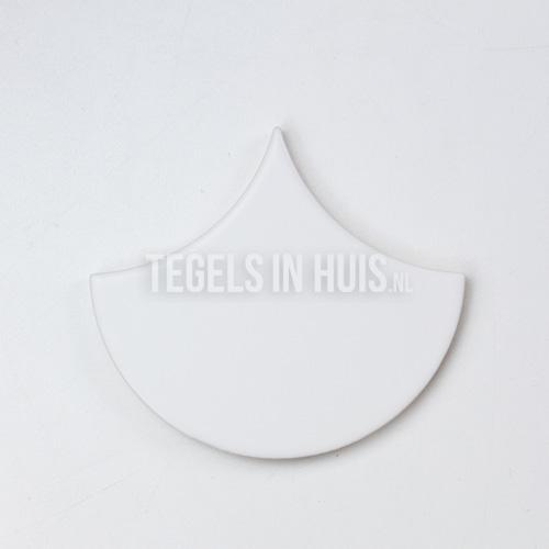 Wandtegel scale fan waaiervorm mat wit wandtegel, Doe-het-zelf en Verbouw, Tegels, Wandtegels, Nieuw, 10 m² of meer, Keramiek
