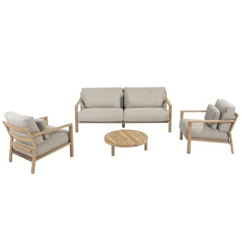 Lucas stoel bank loungeset 4 delig naturel teak 4 Seasons, Tuin en Terras, Tuinsets en Loungesets, Nieuw, Teakhout, Ophalen of Verzenden