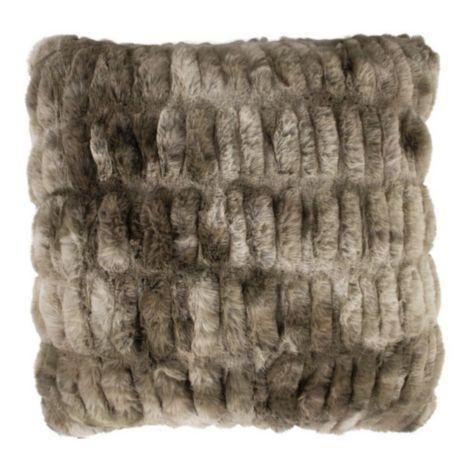 kussen rib bruine beer 45x45cm, Huis en Inrichting, Woonaccessoires | Overige, Verzenden