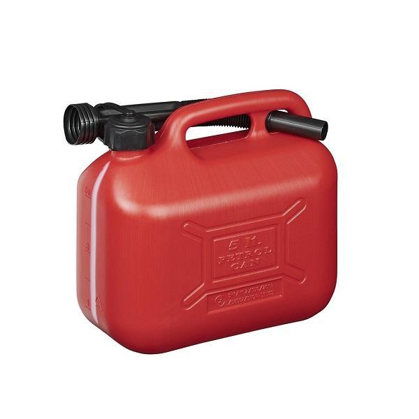 Jerrycan / Benzinekan 5L kunststof rood UN-gekeurd, Auto-onderdelen, Brandstofsystemen, Nieuw, Ophalen of Verzenden
