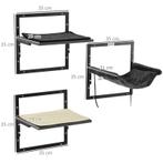 Industriële Kattenklimmuur 1 Hangmat 2 Platforms 35cm X 31cm, Dieren en Toebehoren, Katten-accessoires, Nieuw, Verzenden