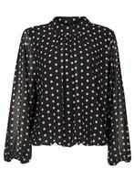 Top Blouson Stippen Zwart , damesblouse, Kleding | Dames, Verzenden, Nieuw