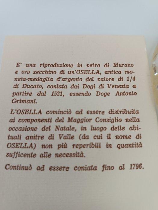 Presse-papier - Vetro murano en foglia oro 24 carati genaamd, Antiek en Kunst, Antiek | Glas en Kristal