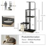 TRUUSK Grote Kattenboom 170cm - Krabpaal met Kussen - Krabpl, Dieren en Toebehoren, Katten-accessoires, Verzenden, Nieuw