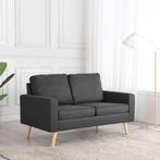 vidaXL Tweezitsbank stof donkergrijs, Verzenden, Minder dan 150 cm, Stof, Nieuw