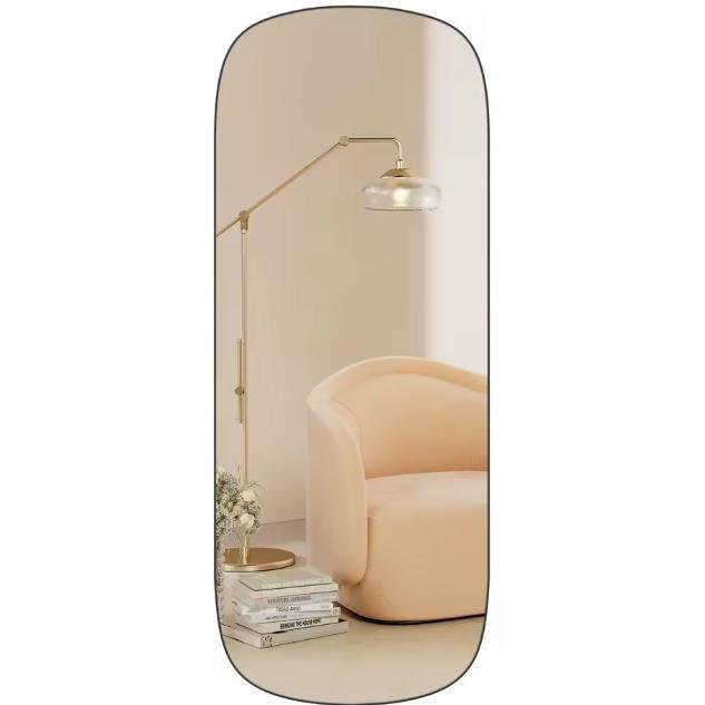 Gebogen Wandspiegel 120×47 cm – Frameloos Full-Length Design, Huis en Inrichting, Kasten | Overige, Nieuw, Verzenden