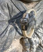 Paardenhaar armband van wit paardenhaar met Boudha, Verzenden, Nieuw