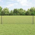 vidaXL Gelast Draadhek met 22 U Palen Grijs 0,5x50 m Staal, Verzenden, Nieuw, IJzer