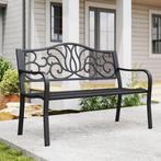 2dekans | coast Tuinbank Zwart - Gietijzeren Rugleuning met, Tuin en Terras, Tuinbanken, Ophalen of Verzenden, Zo goed als nieuw