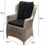 Darwin dining tuinstoel naturel rotan - olefin black, Ophalen of Verzenden, Nieuw