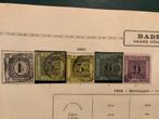 Baden 1851/1868 - Verzameling op albumpaginas - Michel 1/25, Postzegels en Munten, Postzegels | Europa | Duitsland, Gestempeld