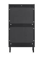 Smalle Zwarte Schoenenkast met 2 Kleplades – 50x90x19 cm, Huis en Inrichting, Kasten | Ladekasten, Verzenden, Nieuw