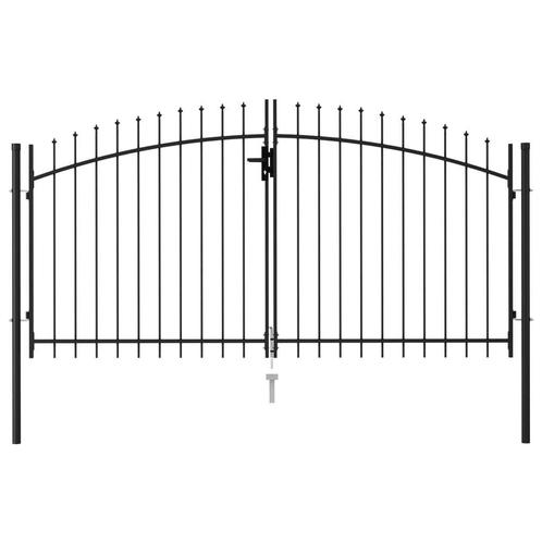 Stalen Tuinpoort 3x1,5m Zwart - Tweedekansje - Direct Bes..., Tuin en Terras, Tuinhekken en Hekwerk, Met poort, Nieuw, IJzer, Tuinhek