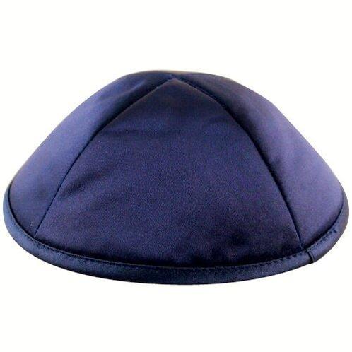 Keppel / Kippah diep marineblauw satijn van stevige kwali..., Kleding | Heren, Hoeden en Petten, Verzenden