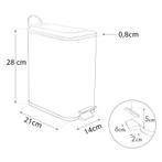 Industriële prullenbak met bamboe deksel - 5 liter - loft.., Huis en Inrichting, Woonaccessoires | Prullenbakken, Met pedaal, Nieuw